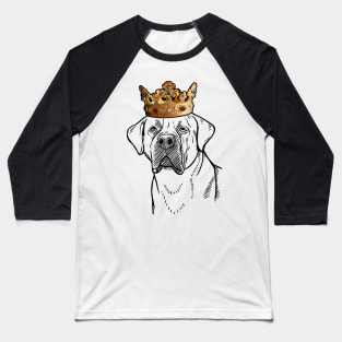 Boerboel Dog King Queen Wearing Crown Baseball T-Shirt